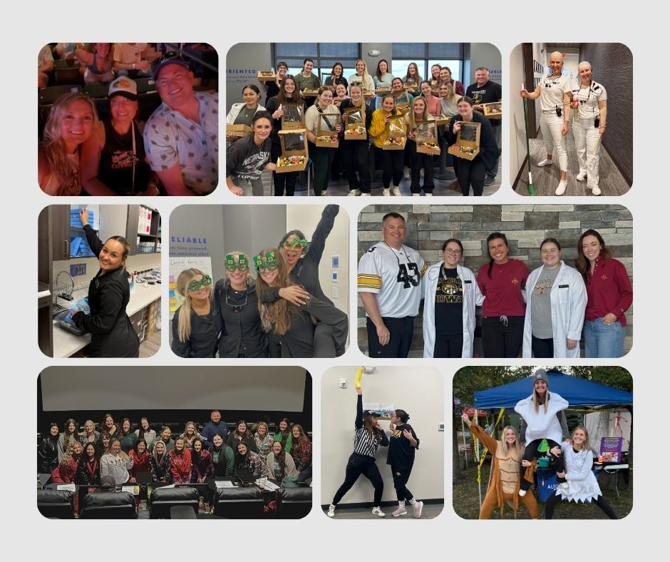 Dental team in Altoona, Iowa enjoying team events, patient care, and community activities together